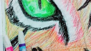 Drawing An Eye In Pastel Loin Eye Oil Pastel Drawing My Art Work Pinterest Oil Pastel