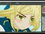Drawing Anime On Krita Fate Stay Night Unlimited Blade Works Saber Enhancement On Krita