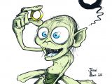 Drawing Cartoon Ring Smeagol the Lord Of the Rings the Hobbit Jesse Alves Cartoon Pins