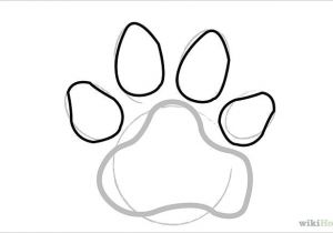 Drawing Dog with Shapes How to Draw Dog Paw Prints 8 Steps with Pictures School Art