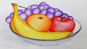 Drawing Easy Fruits How to Draw A Plate Of Fruits Step by Step Easy Draw Youtube