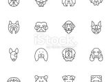Drawing Fake Dogs Vector File Of Dogs Head Icons Icons Pinterest Icon Set Dog