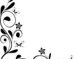 Drawing Flowers On Chart Paper butterfly Border Black and White Clipart Cards Backgrounds
