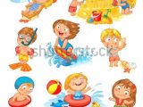 Drawing Of A Cute Little Boy Summer Vacation Cute Little Girl In A Bathing Suit Sunning On the