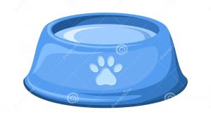 Drawing Of A Dog Bowl Blue Dog Bowl with Water Vector Illustration Stock Vector