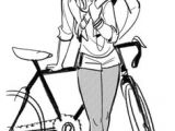 Drawing Of A Girl On A Bike 114 Best Character Pose Cycling Images Character Design