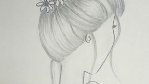 Drawing Of A Girl with A Bun Draw Hair Bun Hairstyle with Flowers Draw In 2019 Drawings