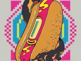 Drawing Of A Hot Dog Hot Dogs On Behance by Riccardo Carusi Comic Drawings