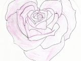 Drawing Of A Rose and Heart Heart Shaped Rose Drawing Heart Shaped Rose by Feeohnah Art