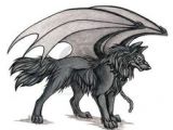Drawing Of A Wolf with Wings Wolves with Wings