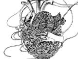 Drawing Of An Actual Heart Heart Made Of Thread Being Unraveled Kunst In 2019 Pinterest