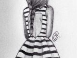 Drawing Of Back Of Girl S Hair Girl Fashion Dress Drawing Stripes Art Diy Pinterest Drawings