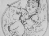 Drawing Of Cartoon Krishna A Pencil Sketch Of Little Krishna Pencil Art Pencil Drawings