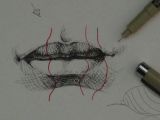 Drawing Of Cross Eyes Pen Ink Drawing Tutorials How to Draw Realistic Lips Playlist