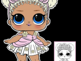 Drawing Of Girl Doll Flower Child Series 3 L O L Surprise Doll Coloring Page L O L