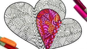 Drawing Two Heart Two Hearts Pdf Zentangle Coloring Page In 2019 Products