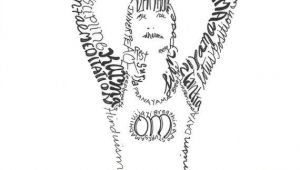 Drawing Yoga Girl Yoga Girl Typography Pen and Ink Drawing Yoga Art Word Art