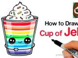 Drawings Easy Cake How to Draw A Cup Of Jello Easy Youtube Harleys In 2019 Cute