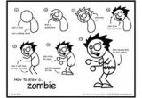 Drawings Easy to Copy Step by Step How to Draw A Zombie for Kids Step 8 Project Planning Pinterest