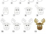 Drawings Easy to Copy Step by Step Raster Copy Visual Game for Kids How to Draw A Funny Elk Drawing