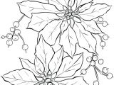 Drawings Of Christmas Flowers Poinsettia Line Art Christmas Card Ideas Christmas Coloring