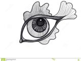 Drawings Of Fish Eyes isolated Black and White Eye as A Fish Drawn by Pencil Stock