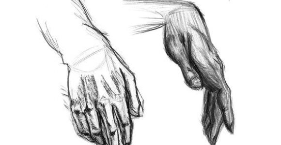 Drawings Of Two Hands Charcoal Pencil Drawing Of Two Hands 5×7 Inch by Whiskeydogstudio