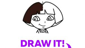 Easy Dora Drawing Learn How to Draw Dora the Explorer Face Easy Step by Step