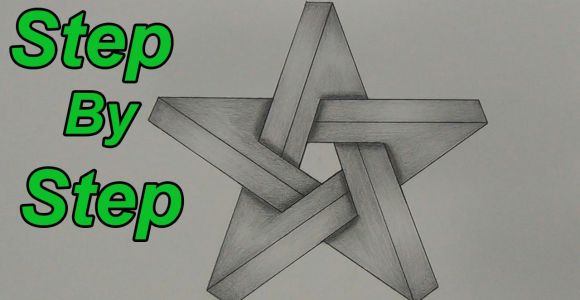 Easy Drawing 3d Shapes How to Draw An Impossible Star Step by Step 3d Star Impossible