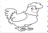 Easy Drawing Hen Draw A Colorful Hen Rooster for Kids Chicken Drawing Easy Step by