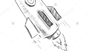 Easy Drawings Rocket Easy to Draw Microscope soaring Rocket Ship Cartoon Icon Sketch Fast