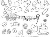 Easy Drawings with Texture Cute Simple Childish Hand Drawn Bakery Line Art Element for