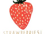 Easy Drawings with Texture Strawberries Design Illustration Simple Food Drawing Design
