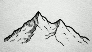 Easy Mountains to Draw Minimalistic Tattoo Ideas Mountains Mountain Drawing
