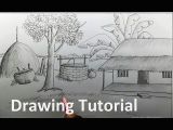 Easy Village Drawings Pencil Village Scenery Drawing Gramer Drisso Drawing by Pencil