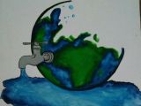 Environment Easy Drawing Save Water Save Life Acrylic Painting Canvas Environment