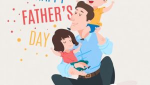 Father and Daughter Drawing Easy Free Happy Father S Day Illustration for Greeting Card