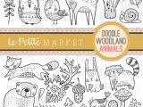 Forest Animals Drawing Cute Doodle Woodland Creature Clipart forest Animal Clipart