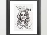Girl Drawing society6 Pen Marker Drawing Of Dolly Parton Framed Art Print by Whiskey