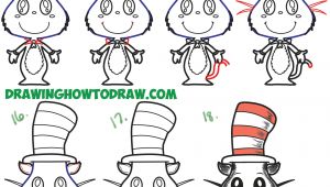 Guided Drawing Of A Cat How to Draw the Cat In the Hat Cute Kawaii Chibi Version Easy