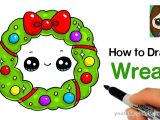Holiday Drawing Ideas How to Draw A Christmas Holiday Wreath Easy Youtube