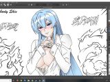 Hot Anime Girl Drawing Drawing Sexy Anime Esdeath Rapper Girl Akame Ga Kill Stream Huion Gt 220 V2