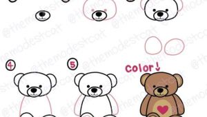 How to Draw A Easy Teddy Bear Step by Step How to Draw A Teddy Bear Doodle Tutorial with Bella at