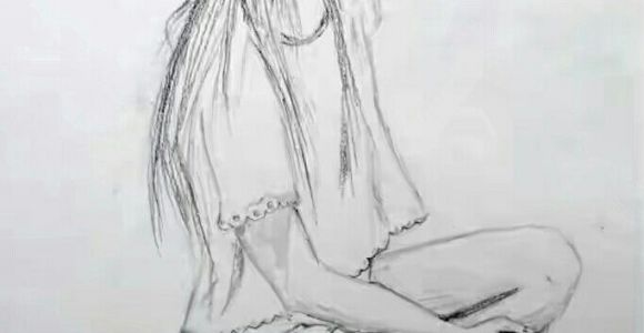 How to Draw A Girl Sitting Drawing Of A Sitting Modern Girl Girl Art Drawing