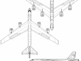 How to Draw Airplane Easy B 52 Stratofortress Blueprint B 52 Stratofortress Small