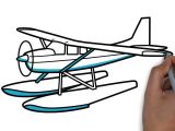 How to Draw Airplane Easy How to Draw A Sea Plane On Paper Step by Step Learn Drawing