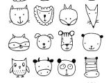 How to Draw Animal Faces Set Of Animal Faces Sketch for Your Design Stock Vektor Art
