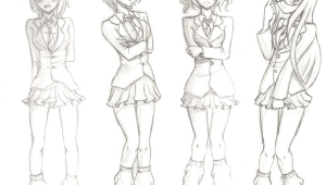 How to Draw Anime School Girl School Girl Sketches Girl Sketch Sketches Anime School Girl