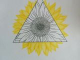 How to Draw Easy Sunflower Sunflower Triangle Hipster Wallpaper by Mk Arts Uma Lecke