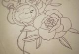 Ink Drawing Of A Rose Neo Traditional Tattoo Design Roses Fob Watch by Laura W Tattoo